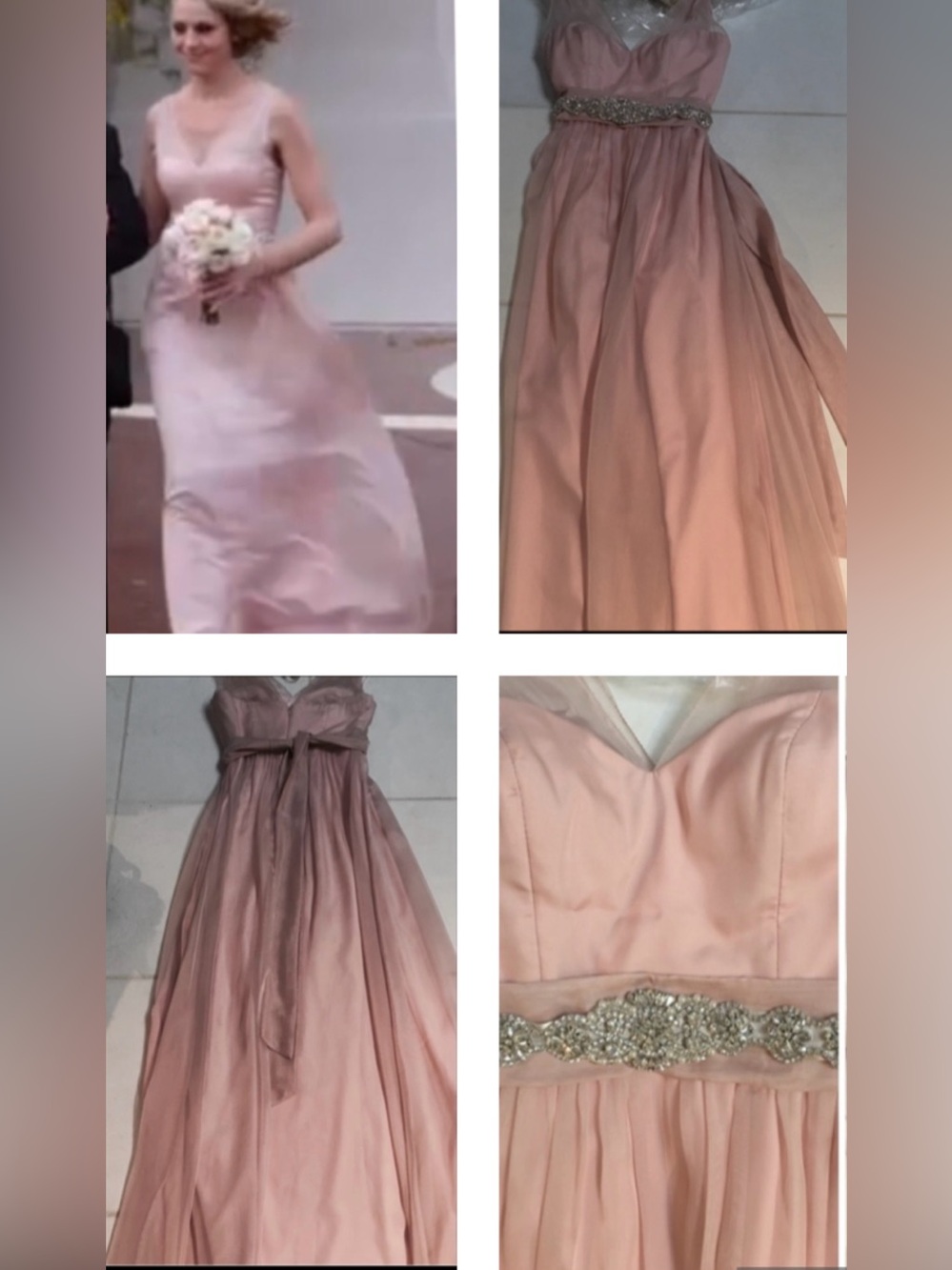 SOFT PINK GOWN, 2026  “IN COLOR” FOR FASHION EVENTS W/ RHINESTONE ACCENT BELT